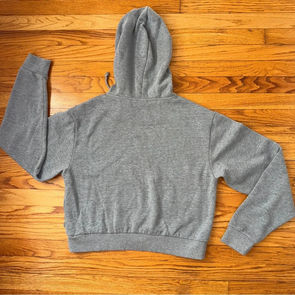 Vans Gray Cropped Hoodie Sweatshirt Women’s Size M‎